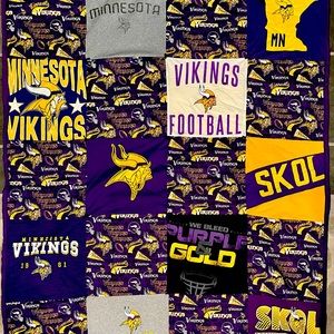 This is a Homemade Minnesota Vikings Quilt